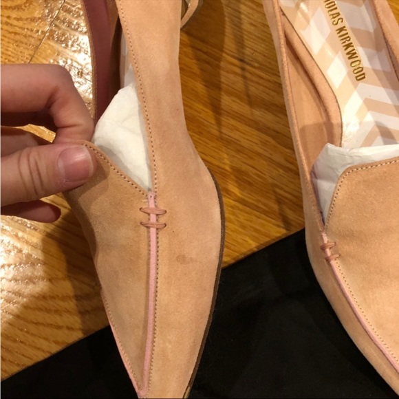 Nicholas Kirkwood Pink Suede Flats - Picture 4 of 5